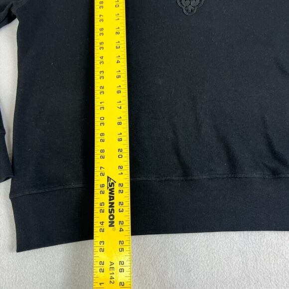 The Kooples Sweater Womens 2 Black Cream Beaded Collar Lace Detail - Picture 5 of 9